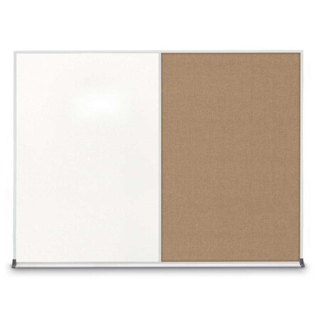United Visual Products Triple Door Radius Corkboard, 96"X48", B, UV8006-BRONZE-BUFF UV8006-BRONZE-BUFF